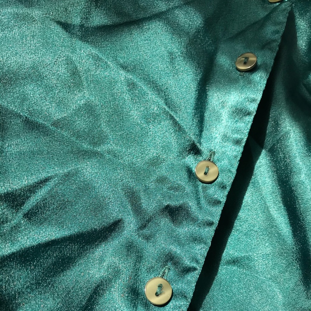 Green Polyester button-up